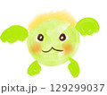 黄緑色の羽の生えたまるい不思議な妖精 129299037