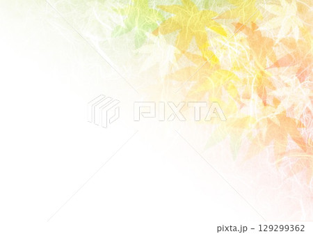 毛足のある和紙に紅葉 129299362