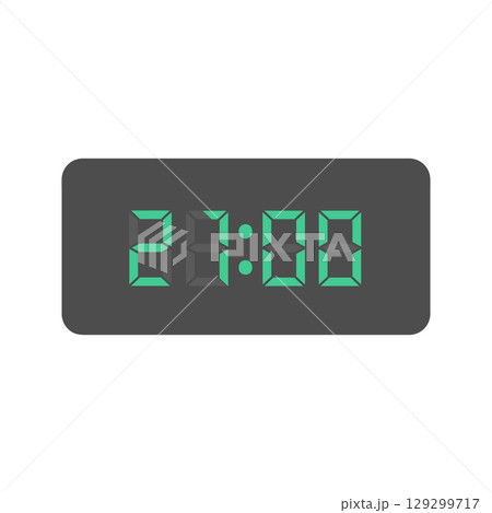 デジタル数字 時計 イラスト デジタル数字 時計 イラスト 129299717
