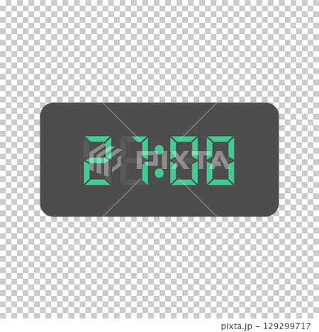 デジタル数字 時計 イラスト デジタル数字 時計 イラスト 129299717