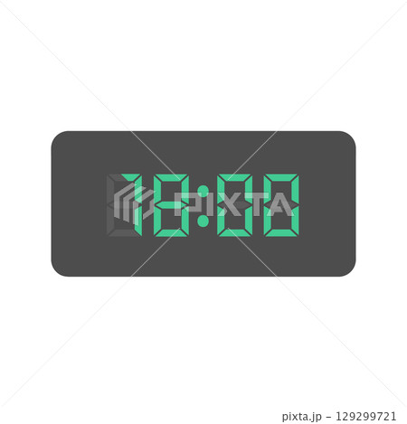 デジタル数字 時計 イラスト デジタル数字 時計 イラスト 129299721