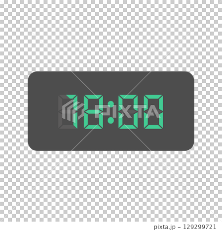 デジタル数字 時計 イラスト デジタル数字 時計 イラスト 129299721