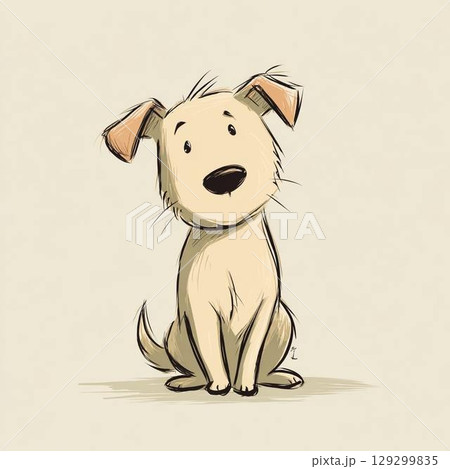 お座りする茶色い犬 お座りする茶色い犬 129299835