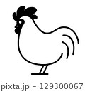 シンプルな鶏のアイコン 129300067