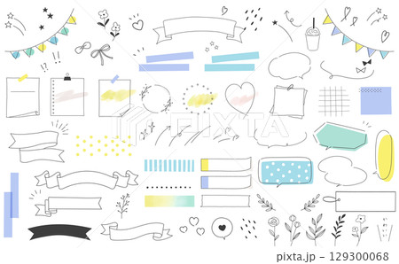 使いやすい手描きのあしらいセット 129300068