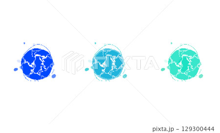 8bitレトロゲーム風水魔法エフェクト素材 129300444