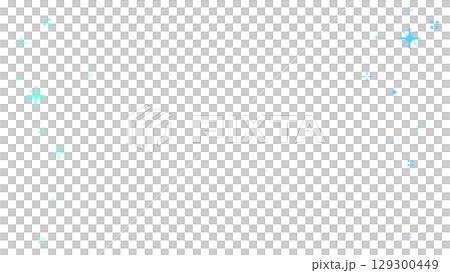 8bitレトロゲーム風ブルーキラキラエフェクト素材 129300449