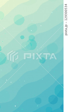 縦長8bit風キラキラ輝く夏の青い海の背景 縦長8bit風キラキラ輝く夏の青い海の背景 129300534