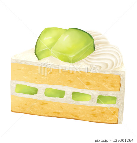 フレッシュメロンのメロンショートケーキ 129301264