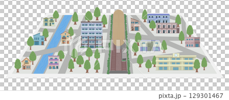 Illustration of the townscape 129301467