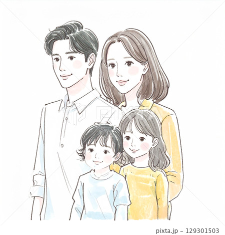 親子のイラスト 親子のイラスト 129301503