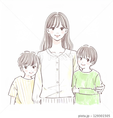 親子のイラスト 親子のイラスト 129301505