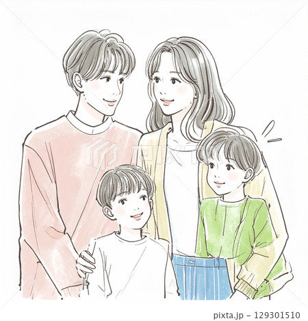 親子のイラスト 129301510