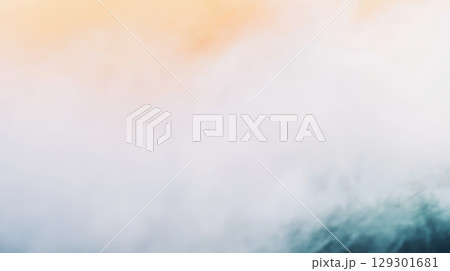 Captivating interplay of light and color in a misty outdoor landscape at dawn 129301681