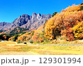 妙義町の田園風景と妙義山 129301994