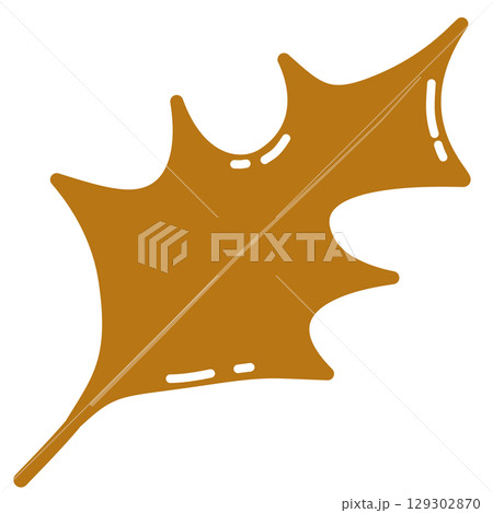 cute brown leaf 129302870