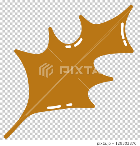 cute brown leaf 129302870