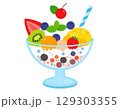 フルーツトッピングのかき氷 129303355
