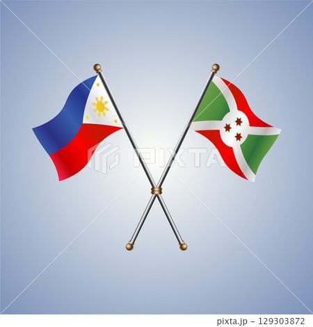 Philippines and Burundi flag. Vector Illustration 129303872
