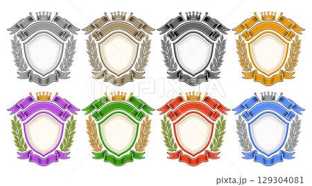 Vector Vintage Emblem Set 129304081