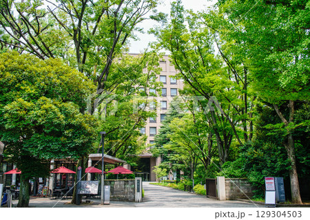早稲田大学 大隈会館と大熊庭園への正門 早稲田大学 大隈会館と大熊庭園への正門 129304503