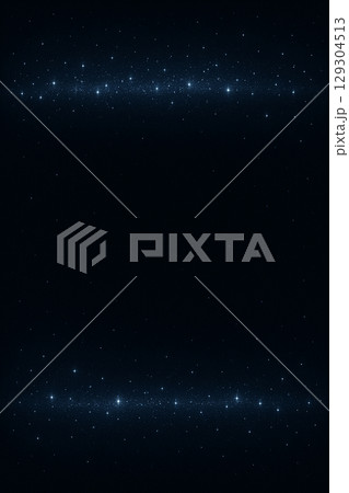 上下に星が並ぶシンプルな夜空の背景素材 129304513