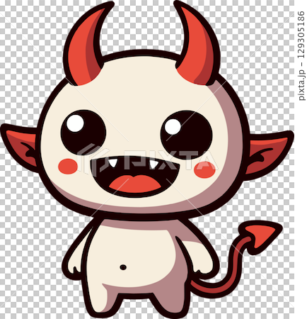 かわいいデビル坊やのイラスト 129305186