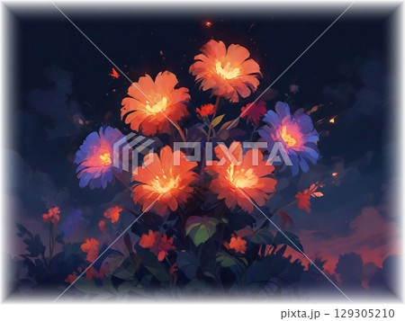 夜の花々 129305210