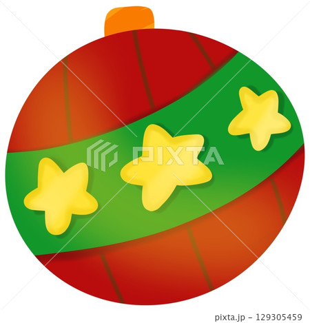 Cute Christmas ornaments baubles clipart  129305459