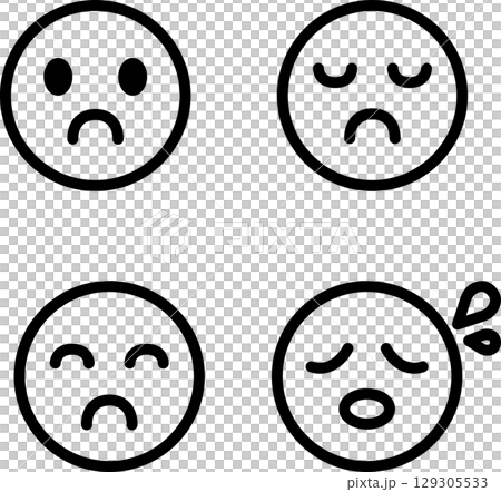 圖示、人物、臉部、表情、表情符號、商務、裝飾、設計、插畫素材集 129305533