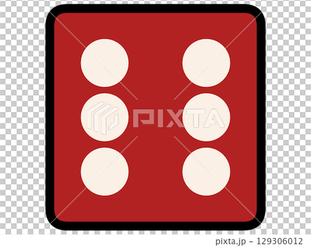 Simple and chic red dice illustration material 129306012