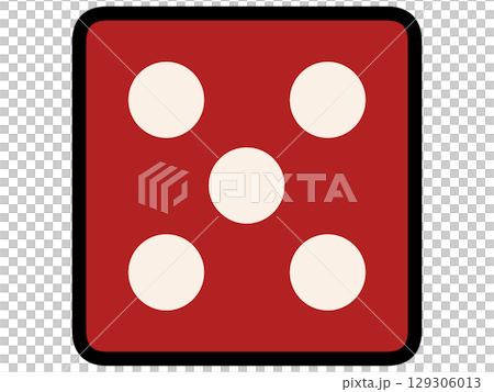 Simple and chic red dice illustration material 129306013