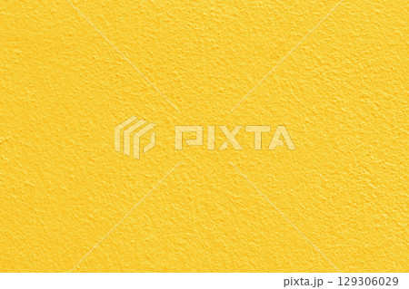 Yellow concrete cement wall texture for background and design art work. 129306029