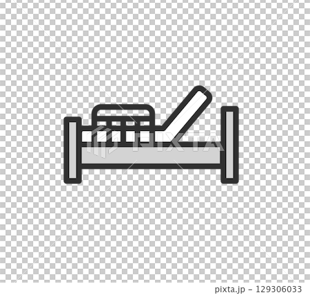 Nursing bed icon illustration Nursing bed icon illustration 129306033