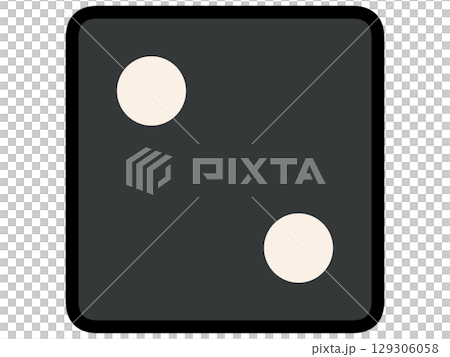 Simple and chic black dice illustration material 129306058