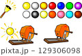 ガラポン抽選機イラストセット 129306098