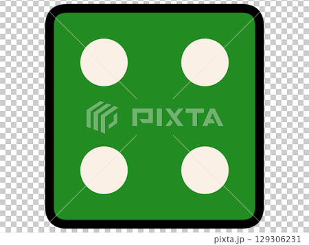 Simple and chic green dice illustration material Simple and chic green dice illustration material 129306231
