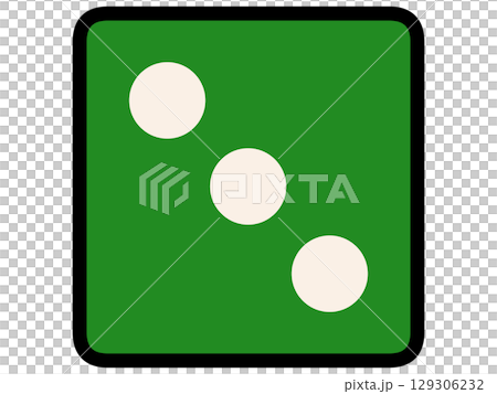 Simple and chic green dice illustration material 129306232