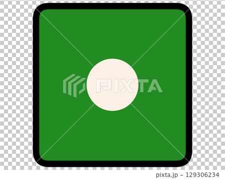 Simple and chic green dice illustration material 129306234