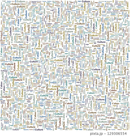 Seamless Word Cloud of "Culture" in Multiple Languages 129306554
