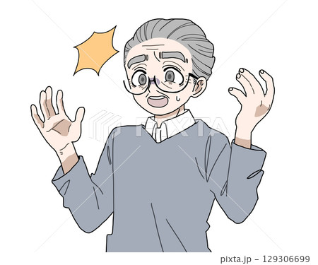 驚くおじいさん 驚くおじいさん 129306699