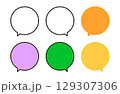 シンプルな丸型スピーチバルーン素材 129307306