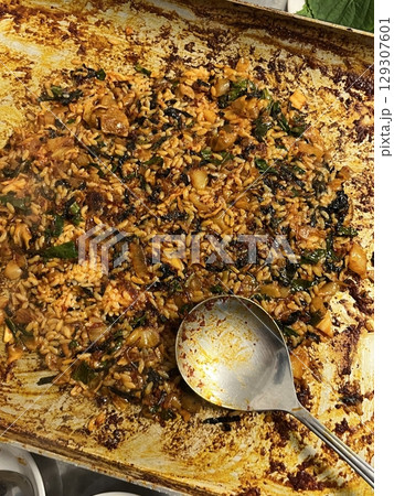 Korean-style Bokkeumbap (fried rice) packed with vibrant flavors, mixed vegetables, and savory seasonings. A classic comfort food thats both satisfying and versatile, ideal for any meal. Korean-style Bokkeumbap (fried rice) packed with vibrant flavors, mixed vegetables, and savory seasonings. A classic comfort food thats both satisfying and versatile, ideal for any meal. 129307601