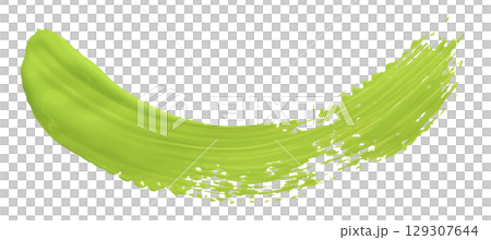 Green brush isolated on transparent background 129307644