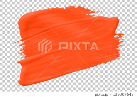 red brush isolated on transparent background 129307645