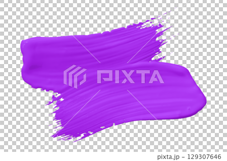 Purple brush isolated on transparent background 129307646