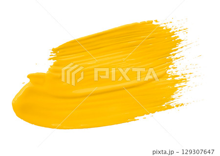 Yellow brush isolated on transparent background Yellow brush isolated on transparent background 129307647