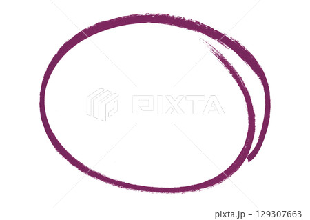 Purple pencil highlight circle mark isolated on transparent background Purple pencil highlight circle mark isolated on transparent background 129307663
