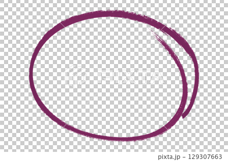 Purple pencil highlight circle mark isolated on transparent background Purple pencil highlight circle mark isolated on transparent background 129307663