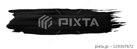 Black brush isolated on transparent background 129307672